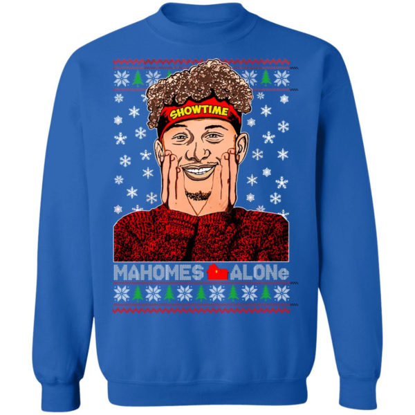 Patric Mahomes alone movie parody football sweatshirt Christmas Sweatshirt Royal S