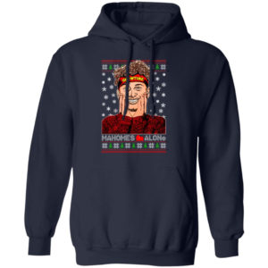 Patric Mahomes alone movie parody football sweatshirt Hoodie Navy S