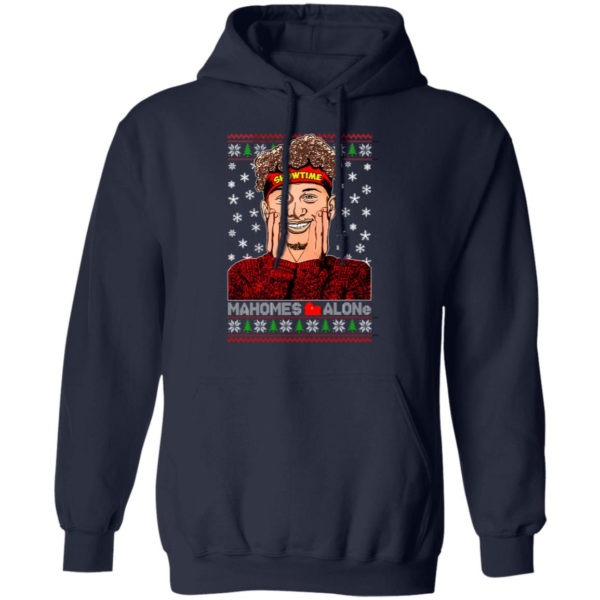 Patric Mahomes alone movie parody football sweatshirt Hoodie Navy S