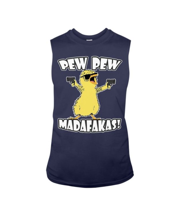 Pew Pew Madafakas Chicken Shirt Sleeveless Tee Navy S