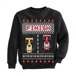Race Car Ugly Gift For Speed Lover Christmas Sweatshirt Sweatshirt Black S