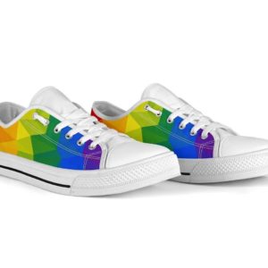 Rainbow LGBT White Canvas Low Top for Men & Women product photo 5