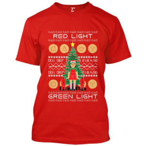 Red Light Green Light Christmas Tree Squid Game Christmas Shirt Unisex T-Shirt Red S