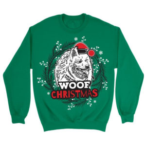 Samoyed Ugly Woof Dog Lover Christmas Sweatshirt product photo 1