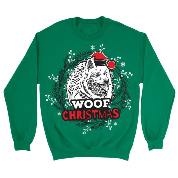 Samoyed Ugly Woof Dog Lover Christmas Sweatshirt product photo 1