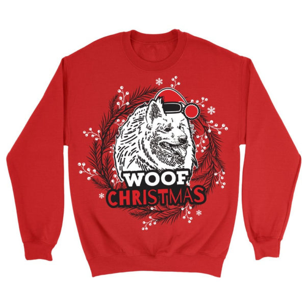 Samoyed Ugly Woof Dog Lover Christmas Sweatshirt product photo 3