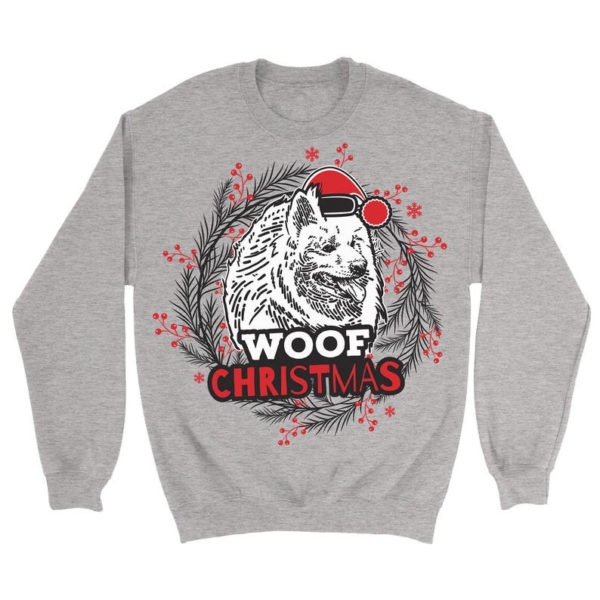 Samoyed Ugly Woof Dog Lover Christmas Sweatshirt product photo 4