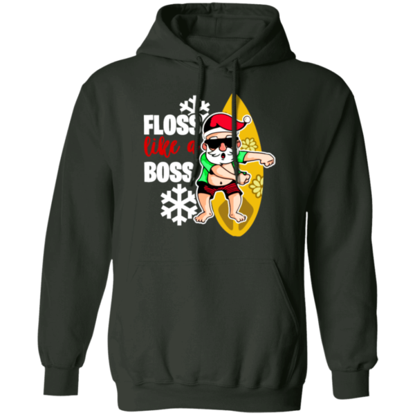 Santa Claus Surfing Floss Like A Boss T-Shirt Hoodie Hoodie Forest Green S