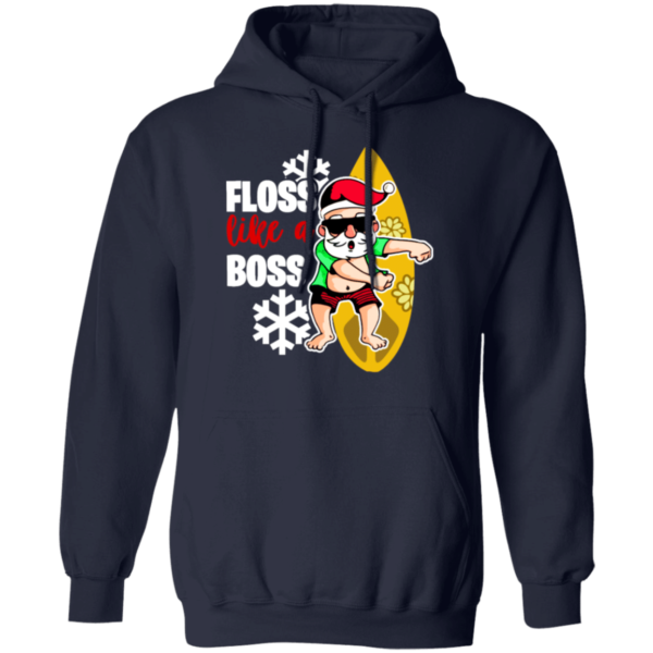 Santa Claus Surfing Floss Like A Boss T-Shirt Hoodie Hoodie Navy S