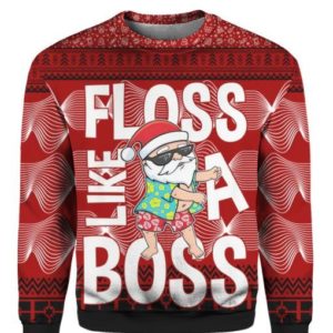 Santa Floss Like A Boss 3D All Over Print 3D Shirt 3D Sweatshirt Red S