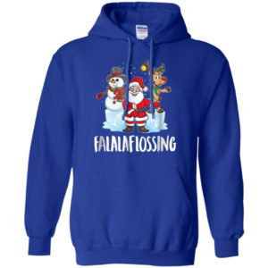 Santa Snowman Reindeer Falala Flossing Christmas Shirt Hoodie Royal S