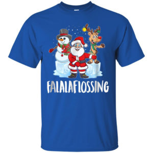 Santa Snowman Reindeer Falala Flossing Christmas Shirt Unisex T-Shirt Royal S