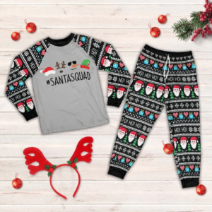 Santa Squad Reindeer Elf Snowman Family Set Pajamas Christmas Pajamas Pajamas Shirt Red XS