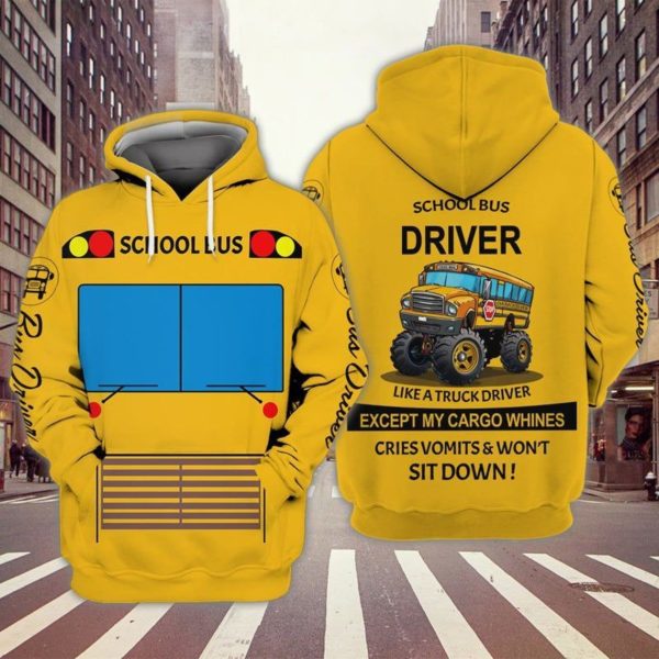 School Bus Driver 3D All Over Print Hoodie Product Photo