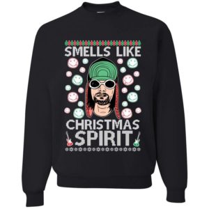 Smells Like Christmas Spirit Christmas Sweatshirt Sweatshirt Black S