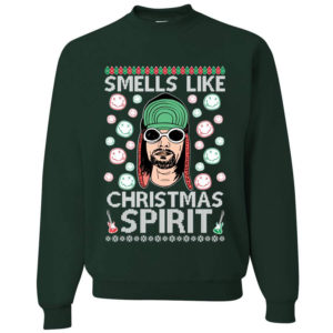 Smells Like Christmas Spirit Christmas Sweatshirt Sweatshirt Forest Green S
