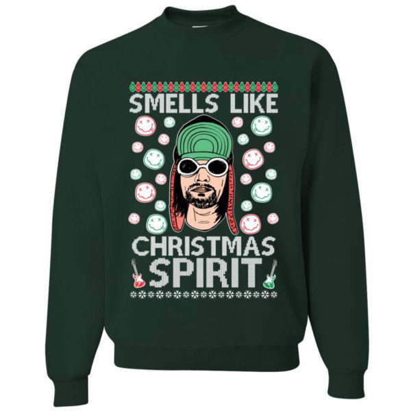 Smells Like Christmas Spirit Christmas Sweatshirt Sweatshirt Forest Green S