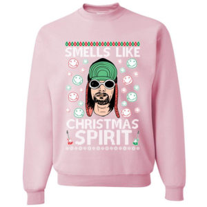 Smells Like Christmas Spirit Christmas Sweatshirt Sweatshirt Light Pink S