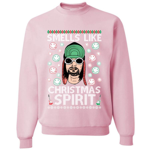 Smells Like Christmas Spirit Christmas Sweatshirt Sweatshirt Light Pink S