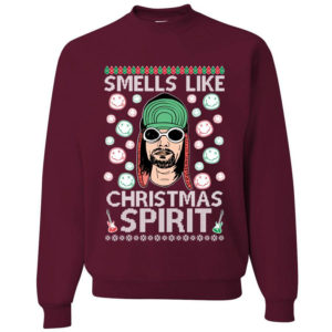 Smells Like Christmas Spirit Christmas Sweatshirt Sweatshirt Maroon S