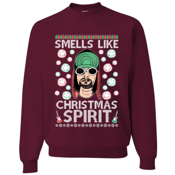 Smells Like Christmas Spirit Christmas Sweatshirt Sweatshirt Maroon S