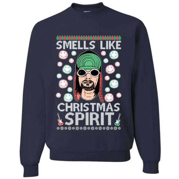 Smells Like Christmas Spirit Christmas Sweatshirt Sweatshirt Navy S