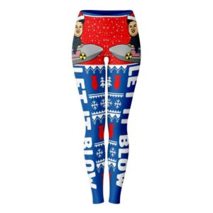 Smissile Let It Blow Christmas Leggings 3D All Over Print AOP Legging Royal S