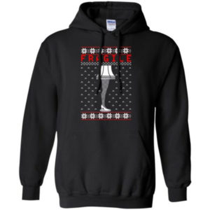 Snowflakes Fragile The Leg Lamp Christmas Shirt Hoodie Black S
