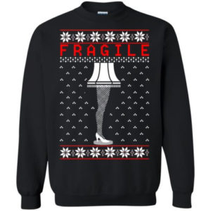 Snowflakes Fragile The Leg Lamp Christmas Shirt Sweatshirt Black S