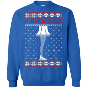 Snowflakes Fragile The Leg Lamp Christmas Shirt Sweatshirt Royal S