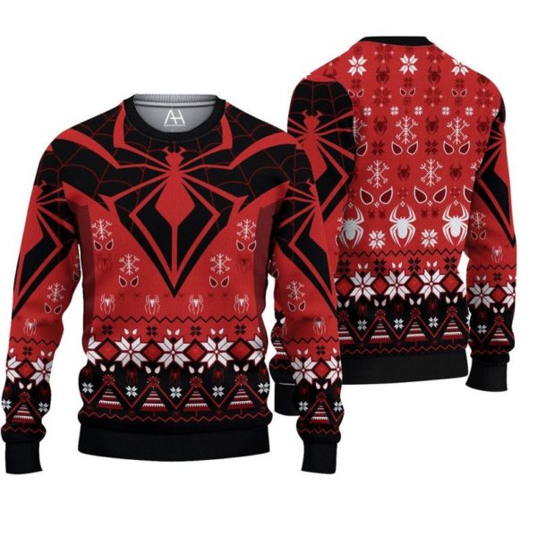 Spider Man Christmas Gift 3D Sweater AOP Sweater Red S