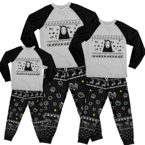 Spirited Away No Face Pajamas Set Kid Pajamas Shirt Grey 2Y