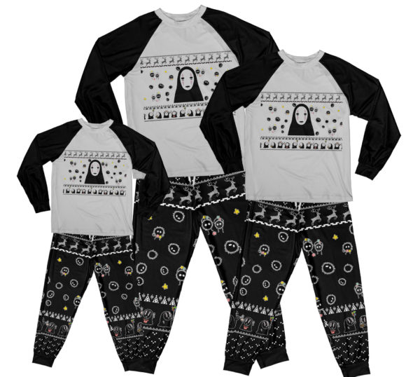 Spirited Away No Face Pajamas Set Kid Pajamas Shirt Grey 2Y