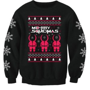 Squid Game Merry Squidmas Christmas Sweater AOP Sweater Black S