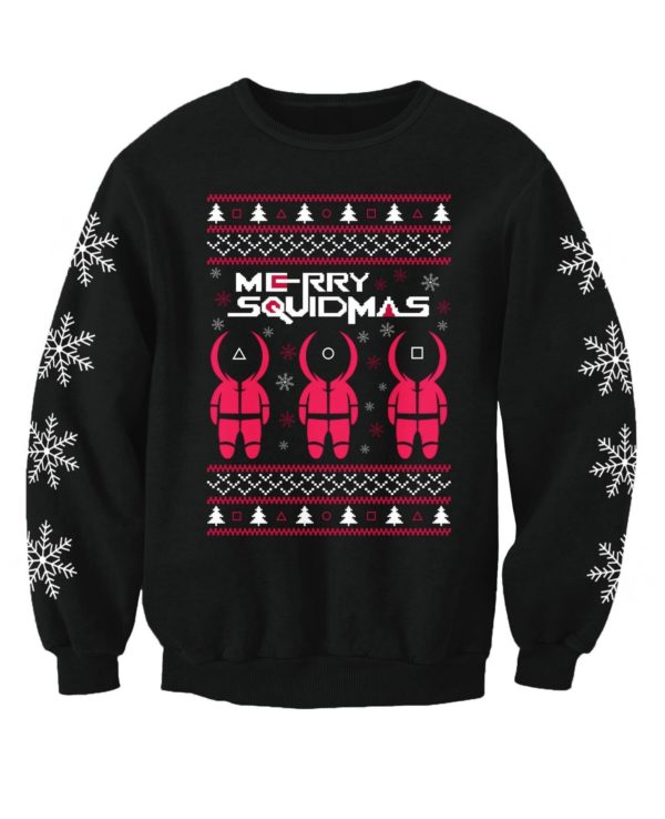 Squid Game Merry Squidmas Christmas Sweater AOP Sweater Black S