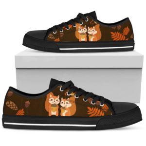 Squirrel Black Canvas Shoes Men & Women product photo 5