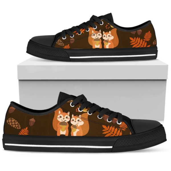 Squirrel Black Canvas Shoes Men & Women product photo 5