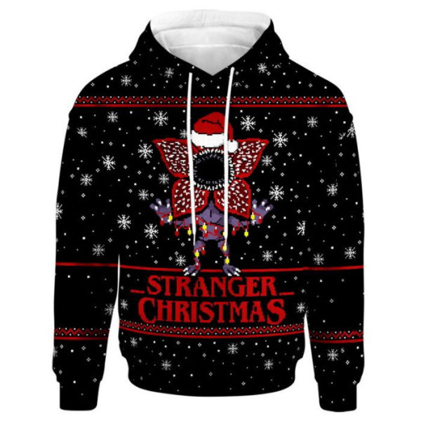 Stranger Christmas Ttranger Santa All Over Print 3D Shirt 3D Hoodie Black S