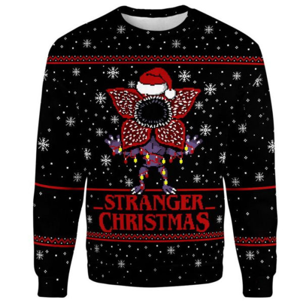 Stranger Christmas Ttranger Santa All Over Print 3D Shirt 3D Sweatshirt Black S