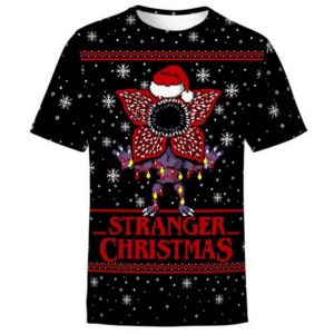 Stranger Christmas Ttranger Santa All Over Print 3D Shirt 3D T-Shirt Black S