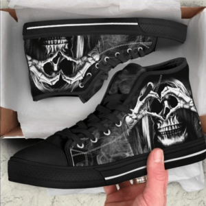 Sugar Skull High Top Shoes for Men & Women Women's Shoes Black US6