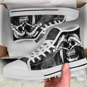 Sugar Skull High Top Shoes for Men & Women Women's Shoes White US6