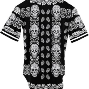 Sugar Skull Pattern Baseball Jersey product photo 0