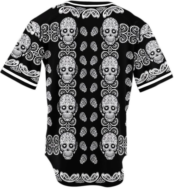 Sugar Skull Pattern Baseball Jersey product photo 0