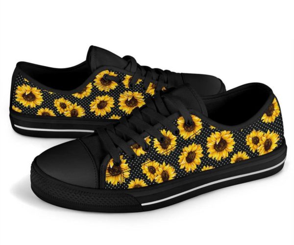 Sunflower White Low Top Canvas Shoes Men & Women Men's Shoes Black US6