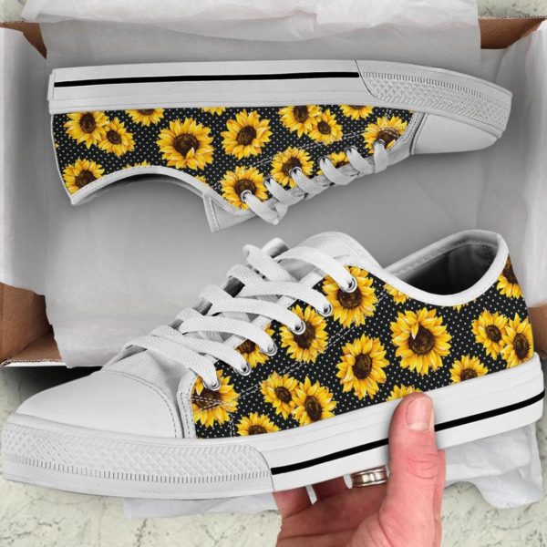 Sunflower White Low Top Canvas Shoes Men & Women Women's Shoes White US6