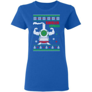 Swoler Express Power Train Christmas Shirt Ladies T-Shirt Royal S