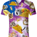Taco Cat Hawaiian Shirt Short Sleeve Hawaiian Shirt Black S