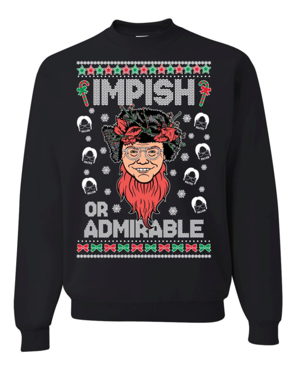 The Office Belsnickel Impish or Admirable Christmas Sweatshirt Sweatshirt Black S