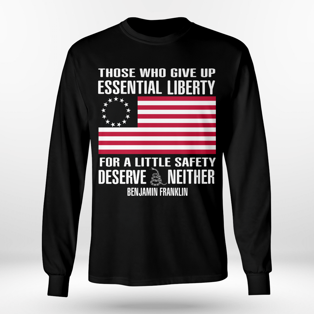 those-who-give-up-essential-liberty-shirt-long-sleeve-tee-black-s-1.png Those Who Give Up, Essential Liberty Shirt Long Sleeve Tee Black S